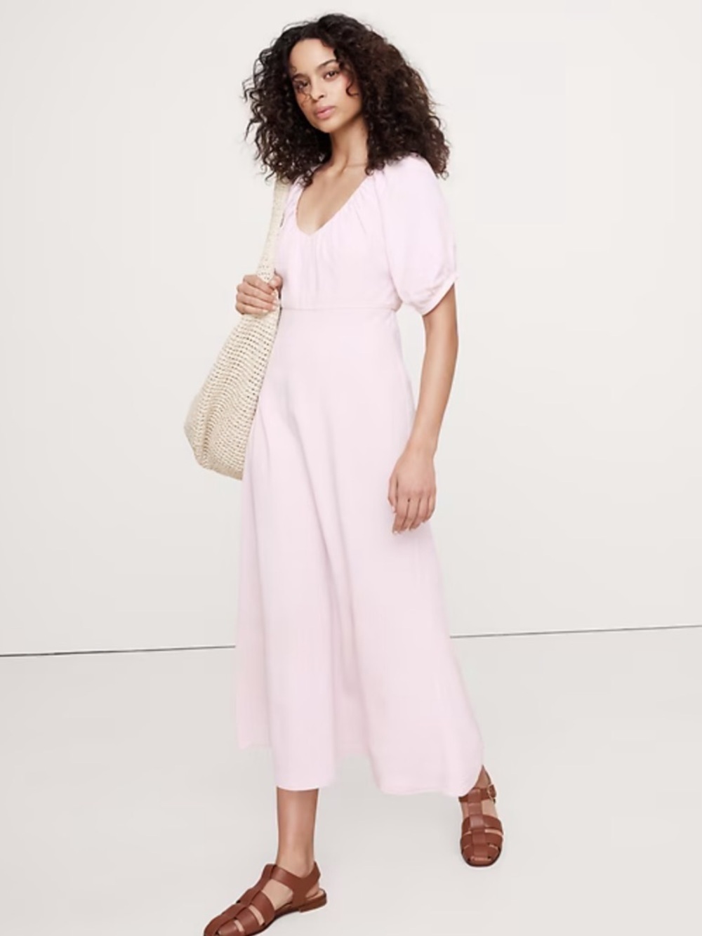 Banana Republic VISCOSE-LINEN DUPIONI MAXI DRESS